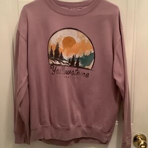 Yellowstone National Park lavendar color  Sweatshirt